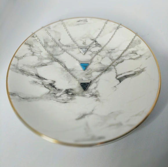 Geometric Triangle Necklaces - Picture 4 of 4